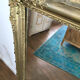 Large old fireplace Golden - contour mirror 89 cm X 121 cm