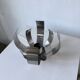 Oxar space age chrome flower wall light