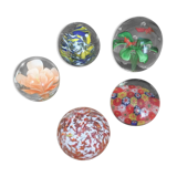 5 balls sulfide paperweight