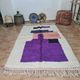 Handmade purple wool Berber rug 250 x 150 cm