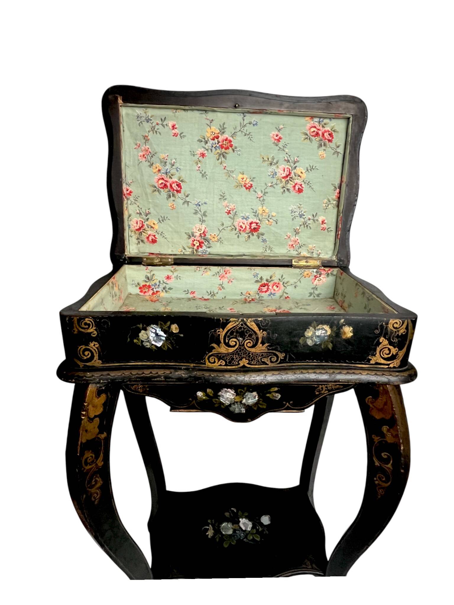 Former worker Napoleon III blackened wood mother-of-pearl 19th century