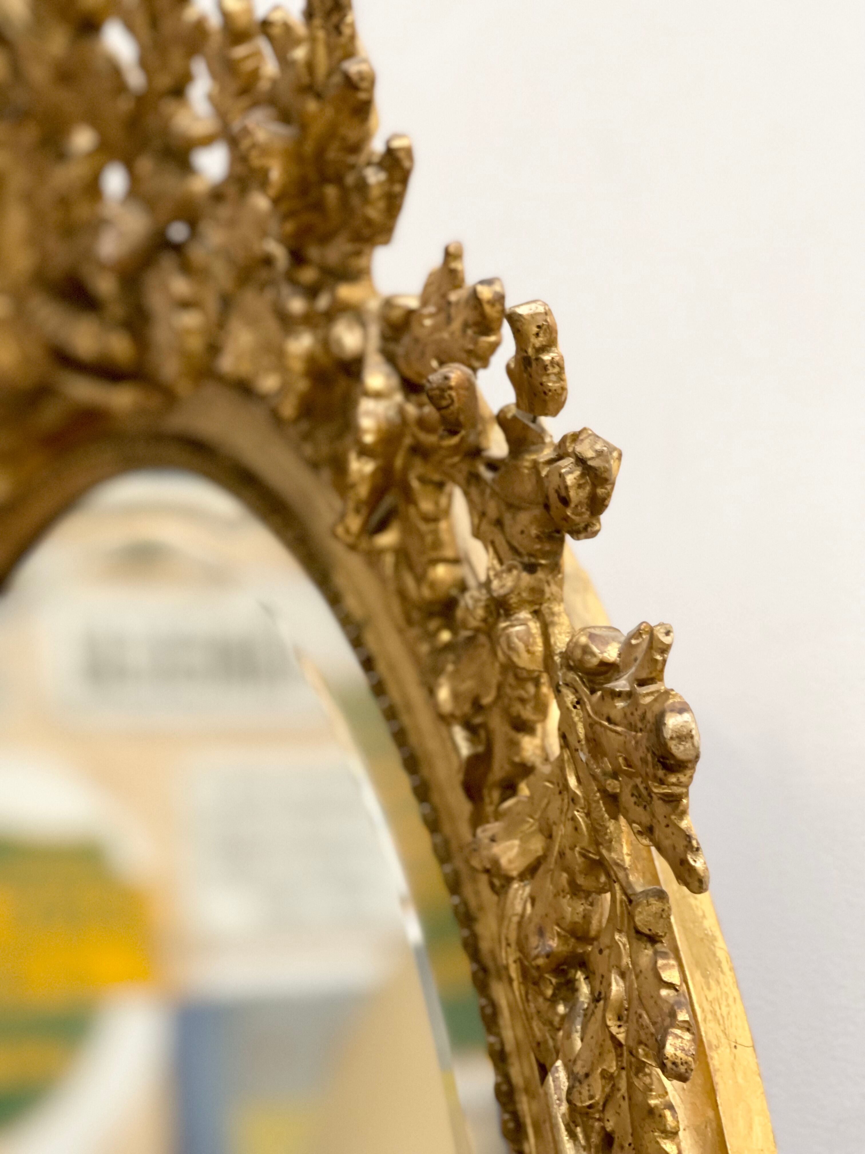 Mirror Louis XVI gilded wood - late nineteenth