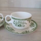 Old Gustavberg porcelain cups and saucers, Fasan collection