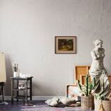 Italian landscape painting in Impressionist style from 20th century