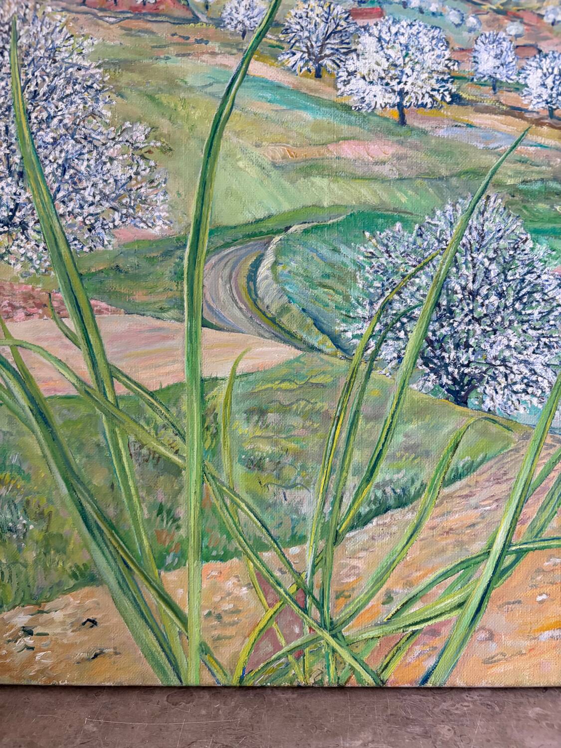 Spring landscape, Puy de Dôme, signed Maurice Bouillot, 1972