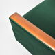 Fauteuil en velours vintage, 1970, couleur verte