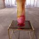 LARGE BIOT BLOWN GLASS VASE, SABA FRERES