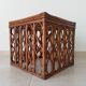 Table basse vintage en bambou et rotin années 60/70