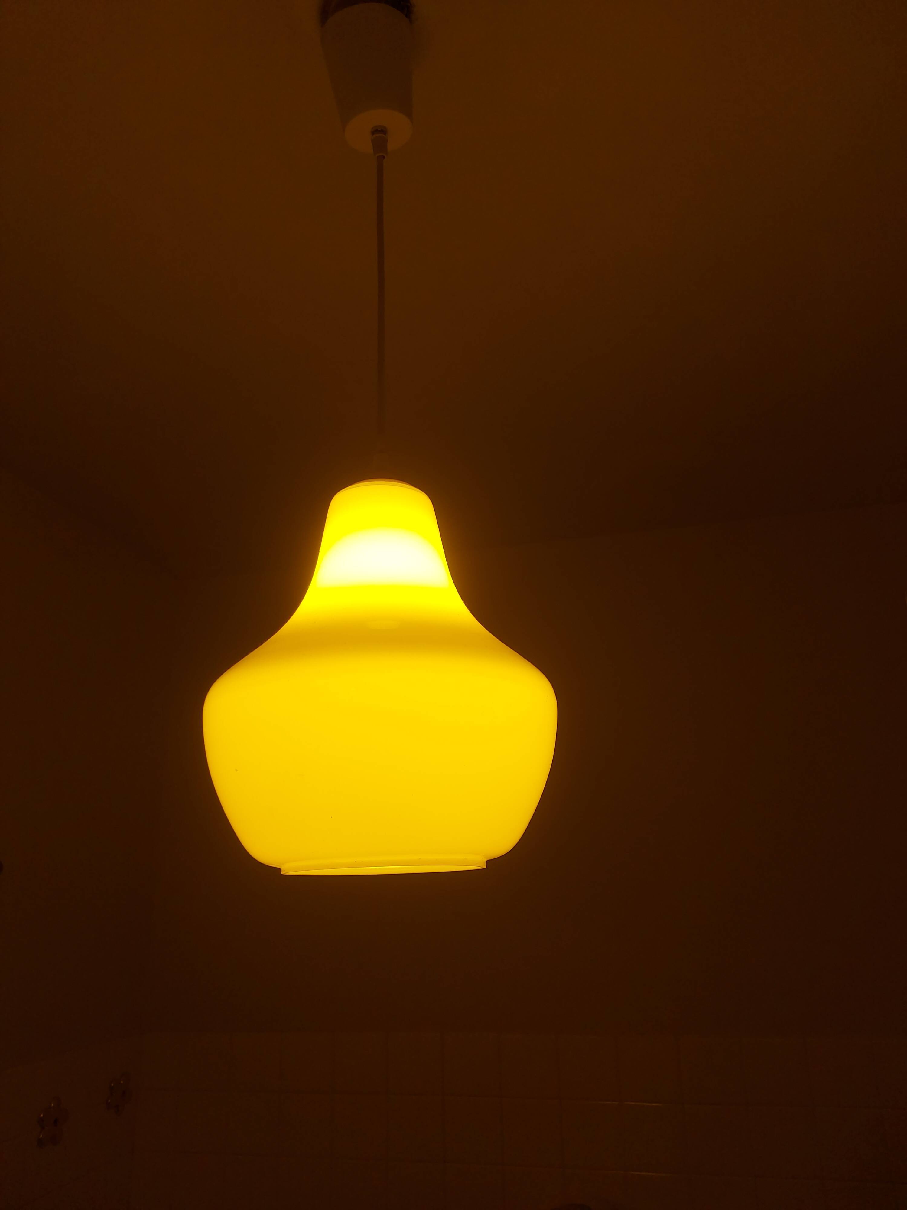 Vintage opaline pendant lamp