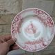 Hollow plate U et Cie Sarreguemines model Jardinière with pink flower decoration.