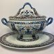 GIEN Soup and sleeping in earthenware decoration of lambrequins XXth