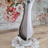 White and black bohemian crystal vase Artcristal