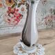 White and black bohemian crystal vase Artcristal