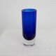 Thick blue glass vase
