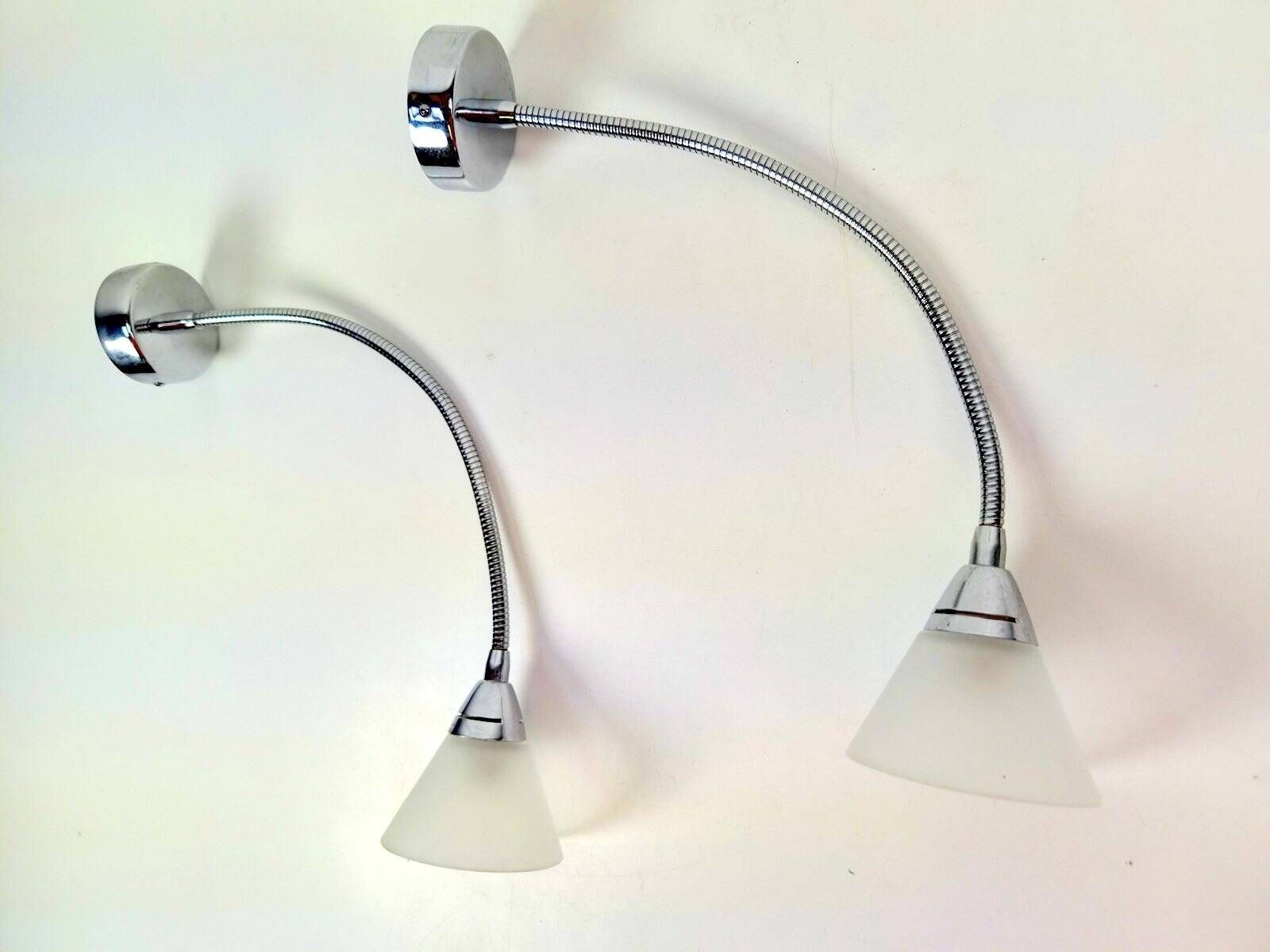 Postmodern Flexible Gooseneck Wall Light from Alva-Line, Italy, 1970s, Set of 2