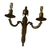 Brass wall sconce – goat head decoration – Louis XVI Empire style –