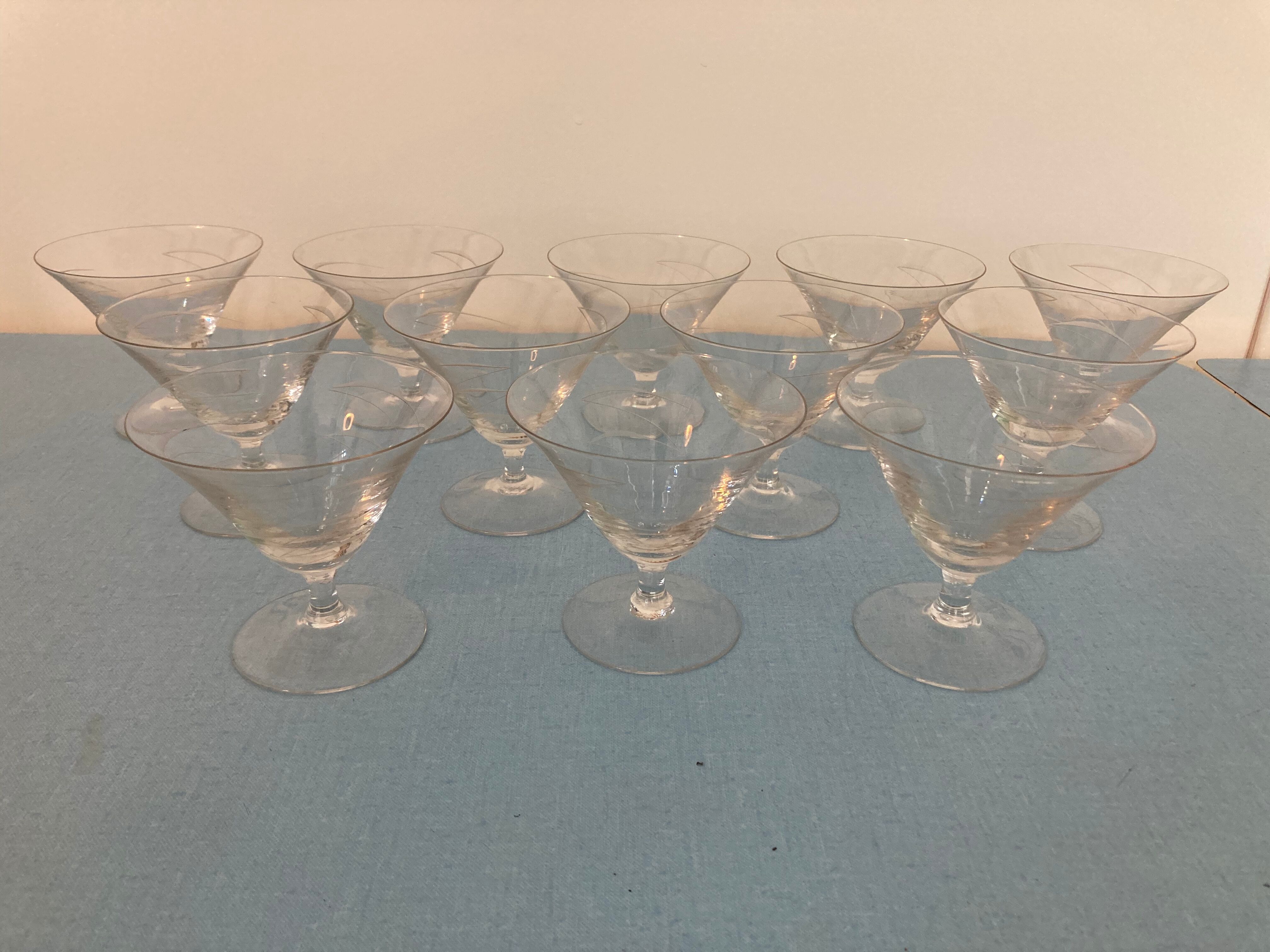 Crystal champagne glasses
