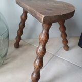 Duo wooden tripod stools