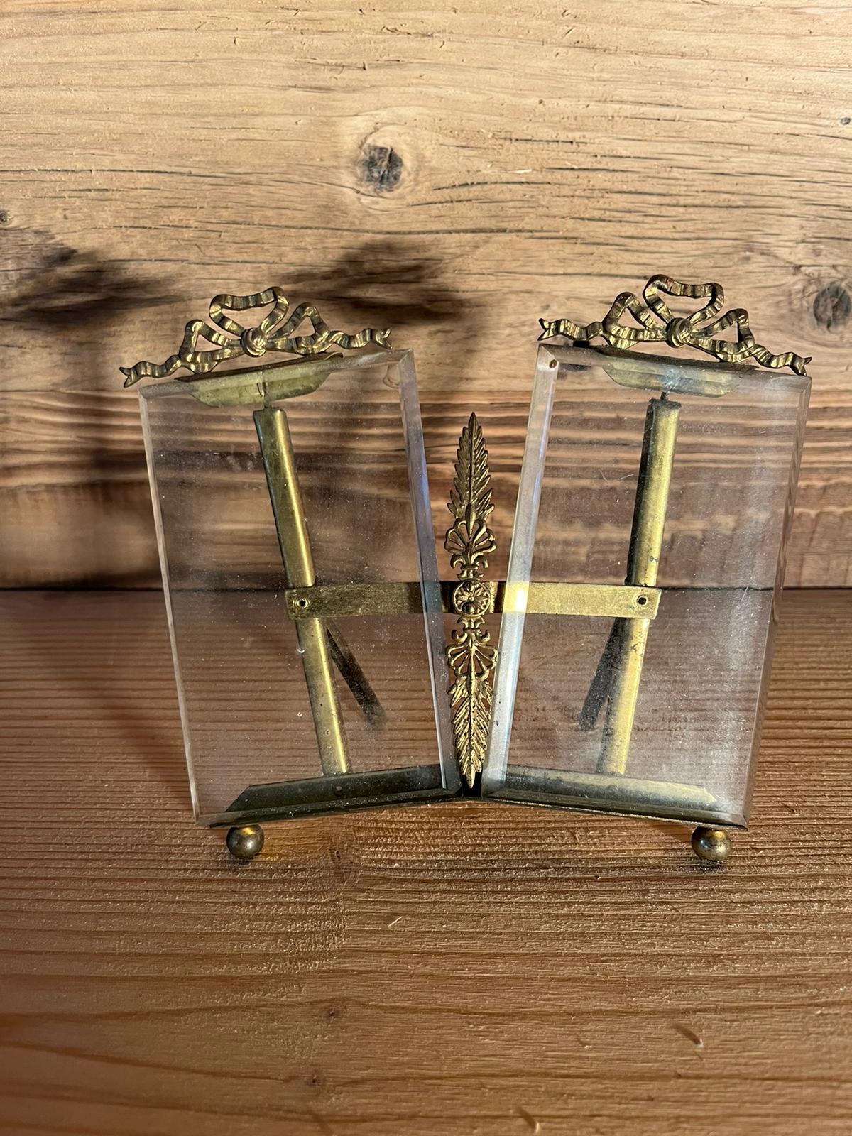 Double photo frame louis XV beveled glass