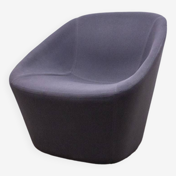 Log 366 armchair from Pedrali in Anthracite Gray fabric