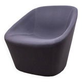 Log 366 armchair from Pedrali in Anthracite Gray fabric
