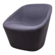 Log 366 armchair from Pedrali in Anthracite Gray fabric