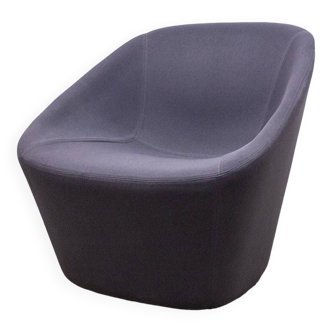 Log 366 armchair from Pedrali in Anthracite Gray fabric