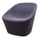 Log 366 armchair from Pedrali in Anthracite Gray fabric