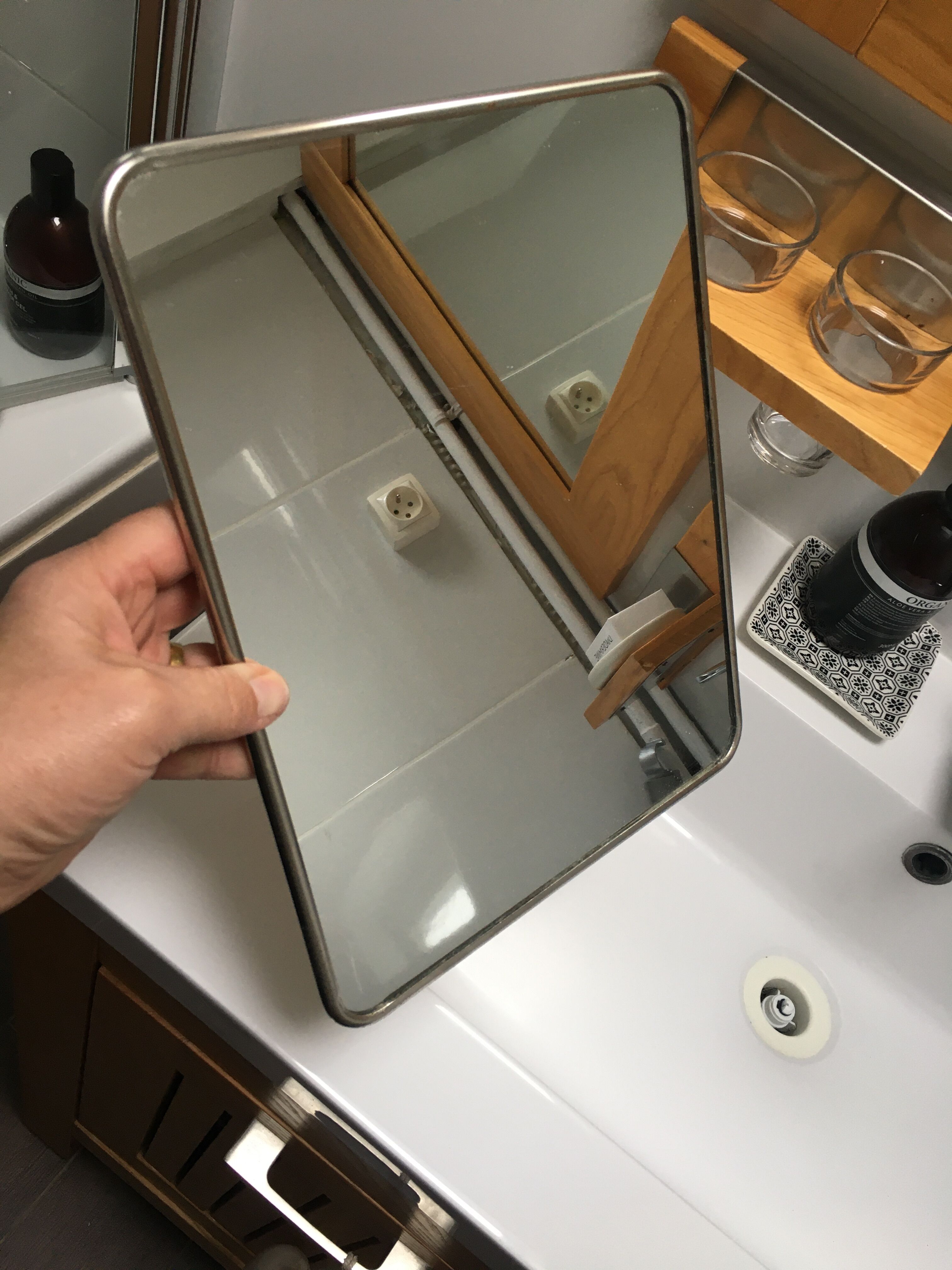 Vintage barber mirror 30x24