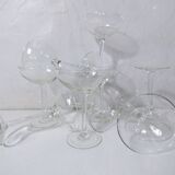 9 champagne glasses