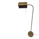 Mid century brass banker's adjustable floor lamp, 1970s