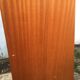 Vintage secretary with wooden compass feet with felling, shop window and closet