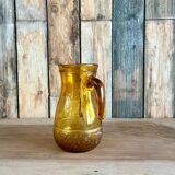 Pichet 70s en verre jaune