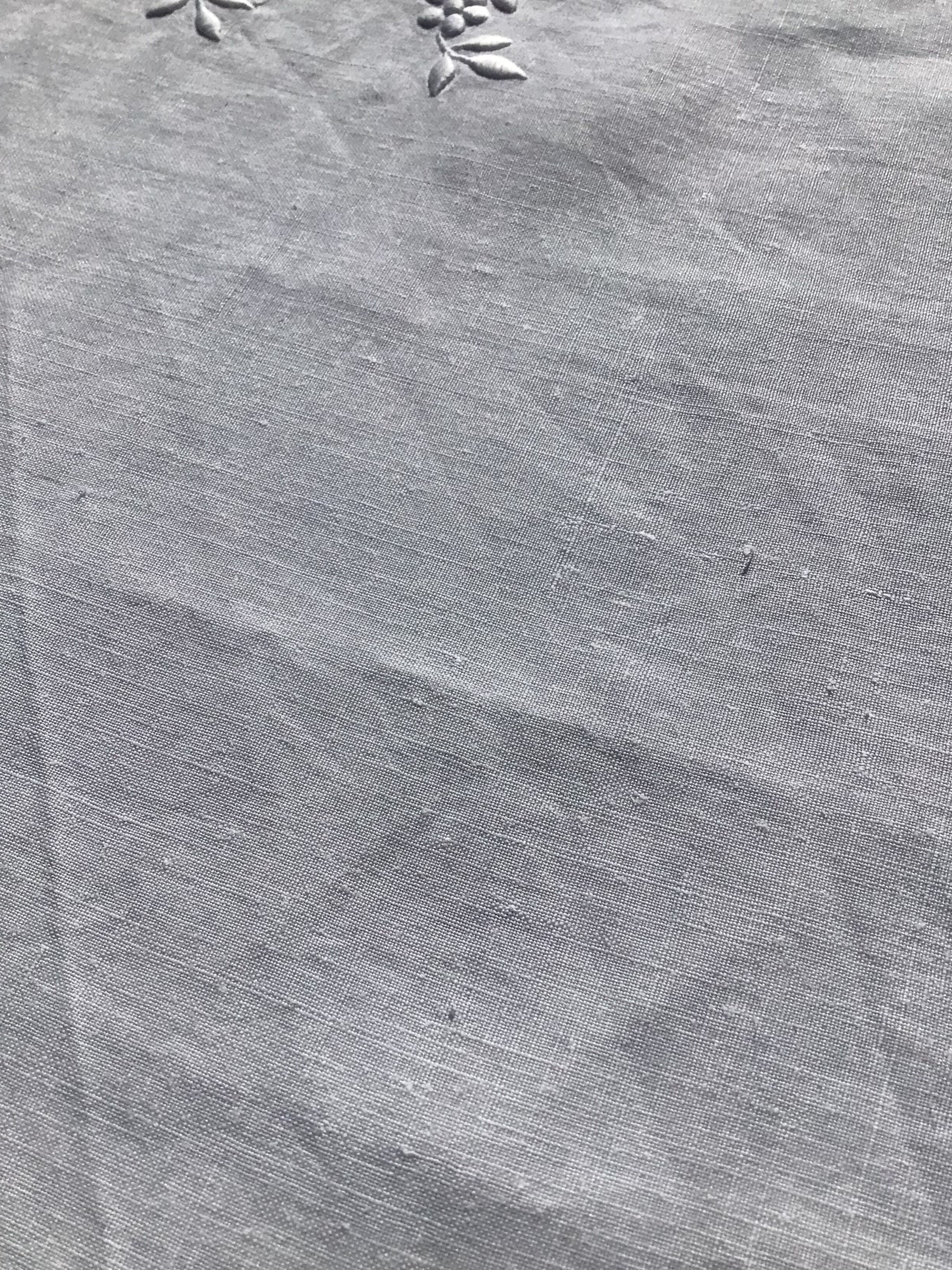 Tablecloth monogram LF square English embroidery