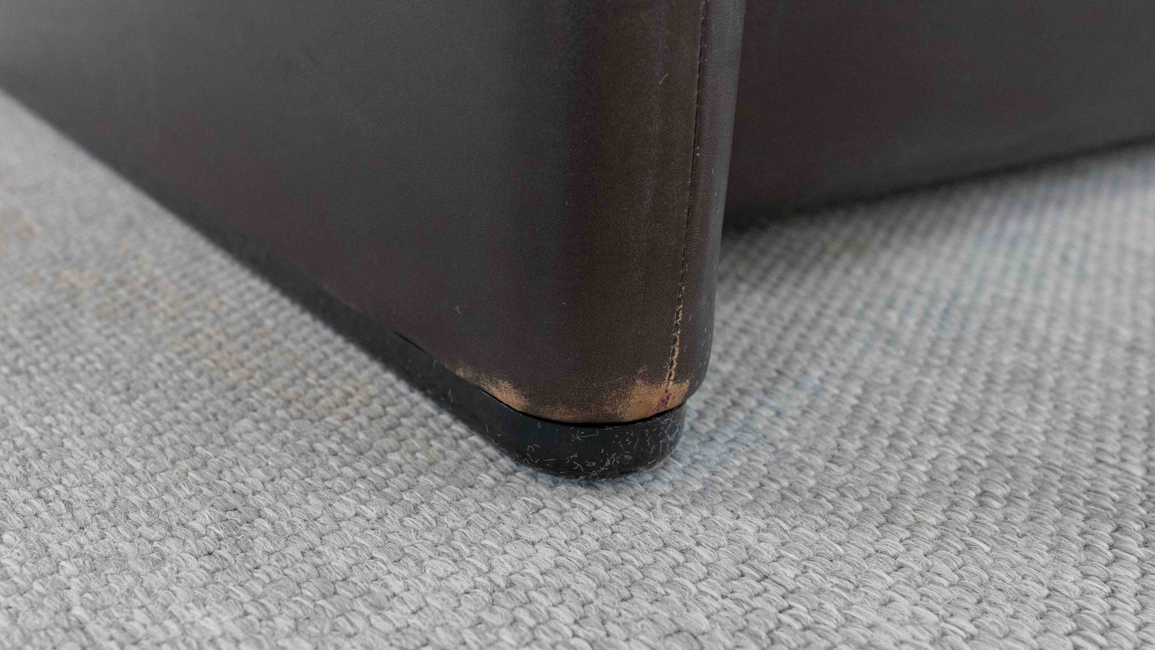 Brown leather 2-seater sofa Cassina Maralunga by Vico Magistretti