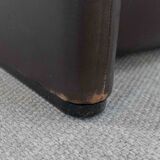 Brown leather 2-seater sofa Cassina Maralunga by Vico Magistretti