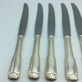 12 silver metal knives.