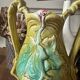 Vase art nouveau en barbotine estampillé
