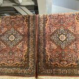 Pair of Persian Ghoum wool rugs 102x65cm