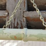 Patinated bamboo mirror