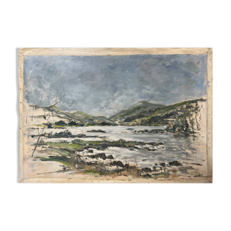 HST painting "Landscape of the Irish Moors"? attr. Roger ROZET (1915-2001)