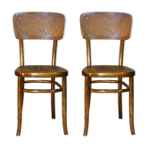Chaises Fischel vers 1910 assise art nouveau bistrot