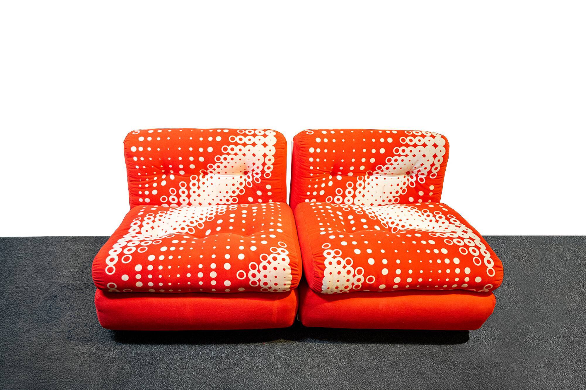 Amanta Lounge chairs by Mario Bellini and Gaetano Pesce C&b Italia 1966
