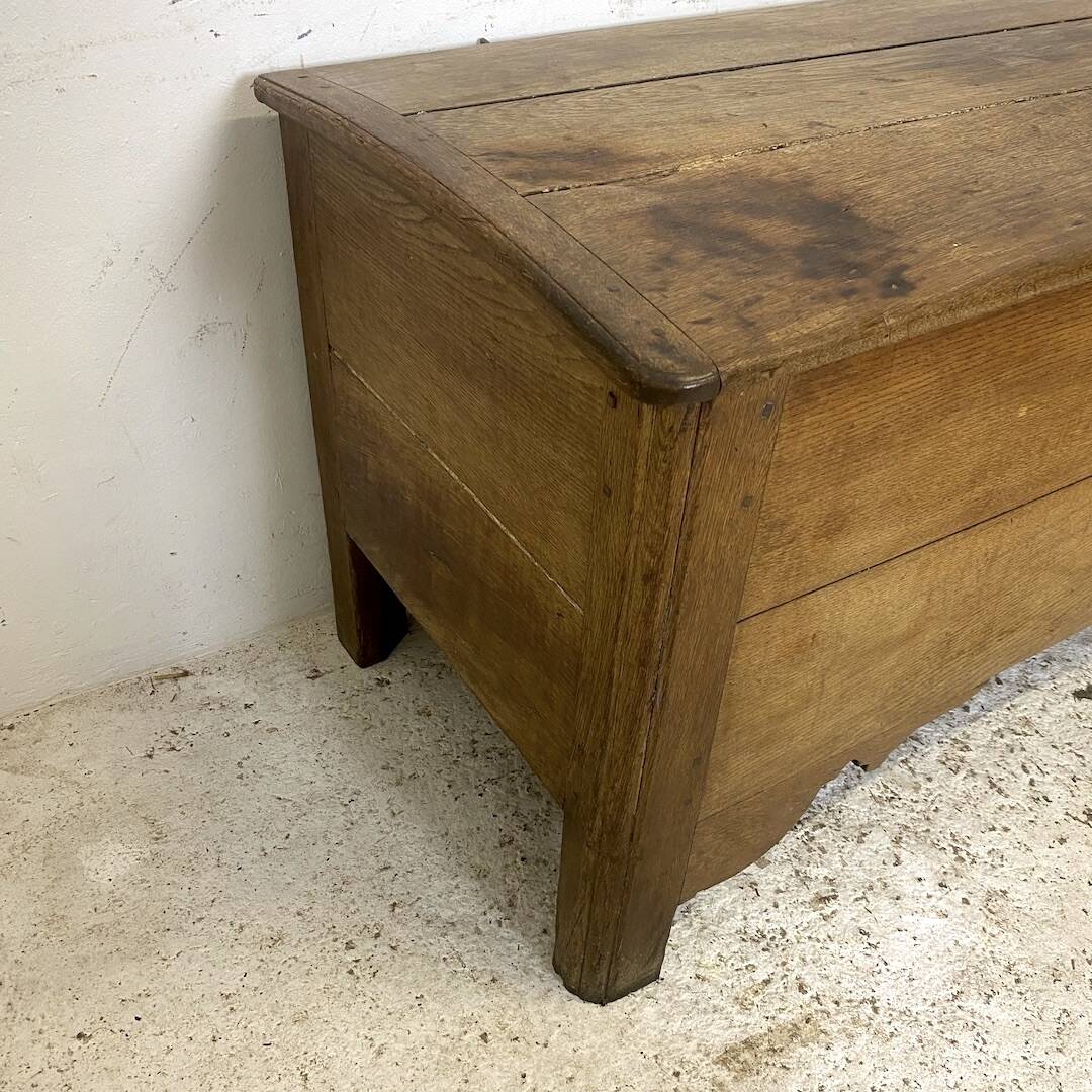 Large solid oak chest from the early 20th century