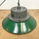 Green Enamel and Cast Iron Industrial Pendant Light, 1960s
