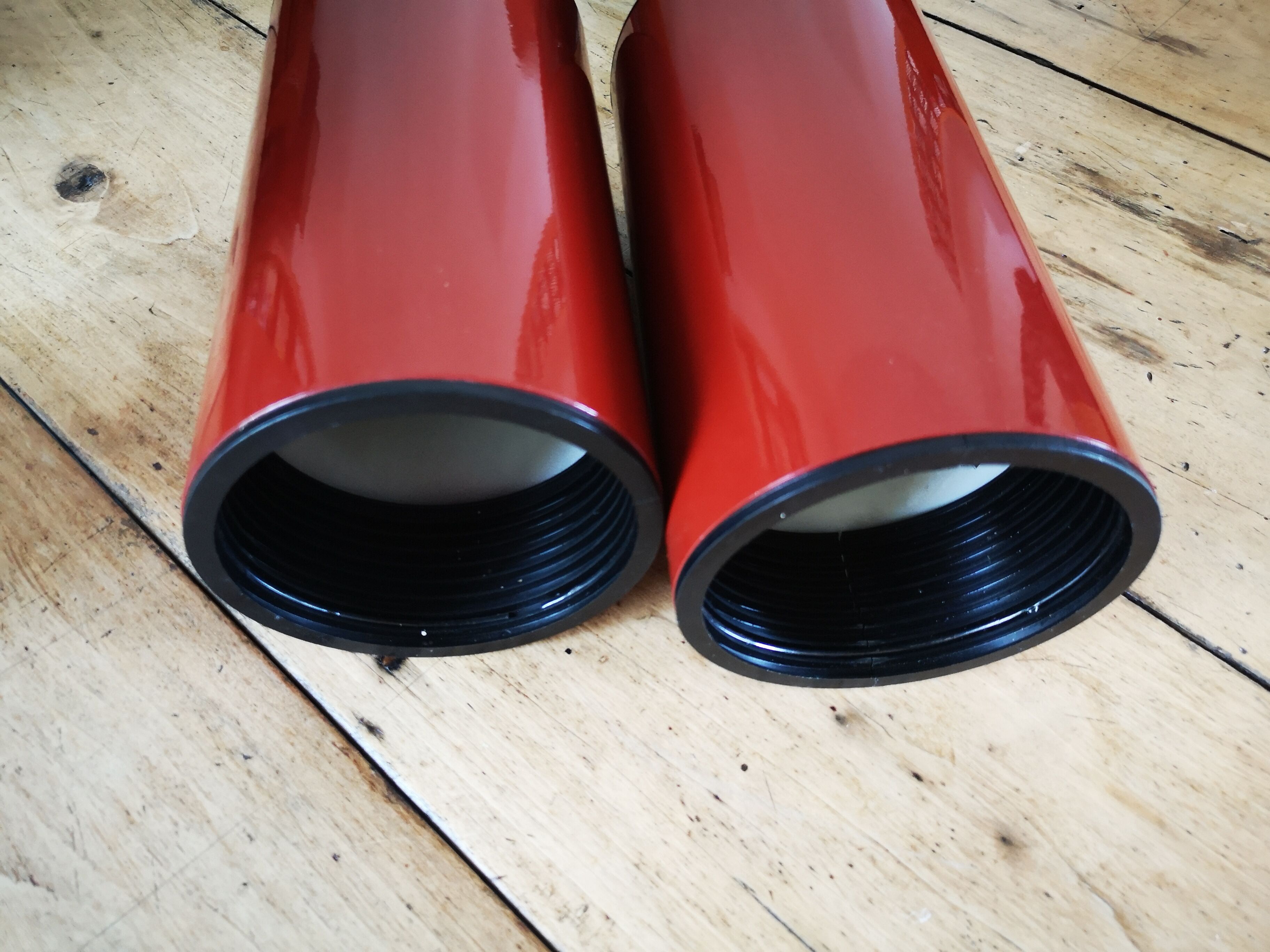 Pair of two hanging lamps lita year 70