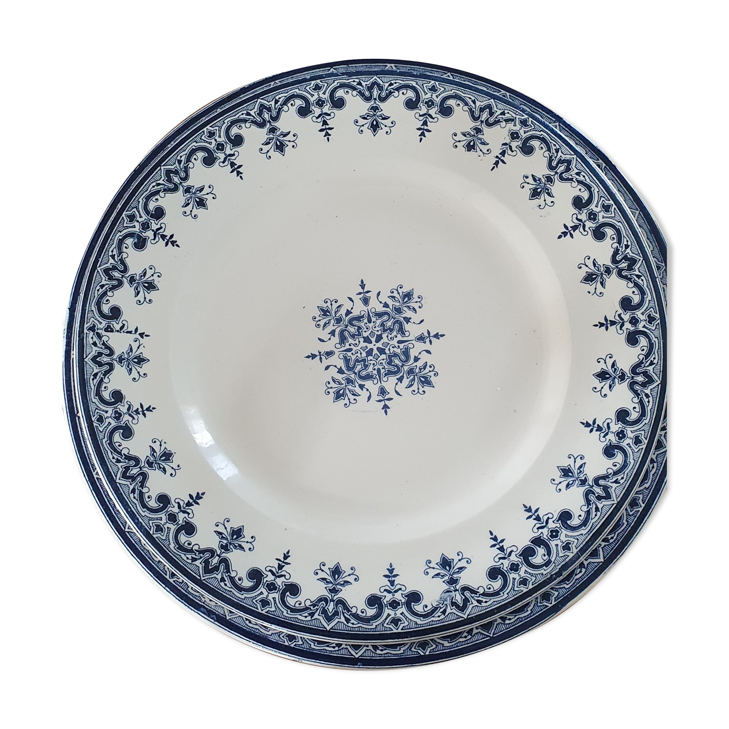 19th century Rouen earthenware plate