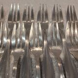 12 silver-plated cake forks, goldsmith Boulenger art deco