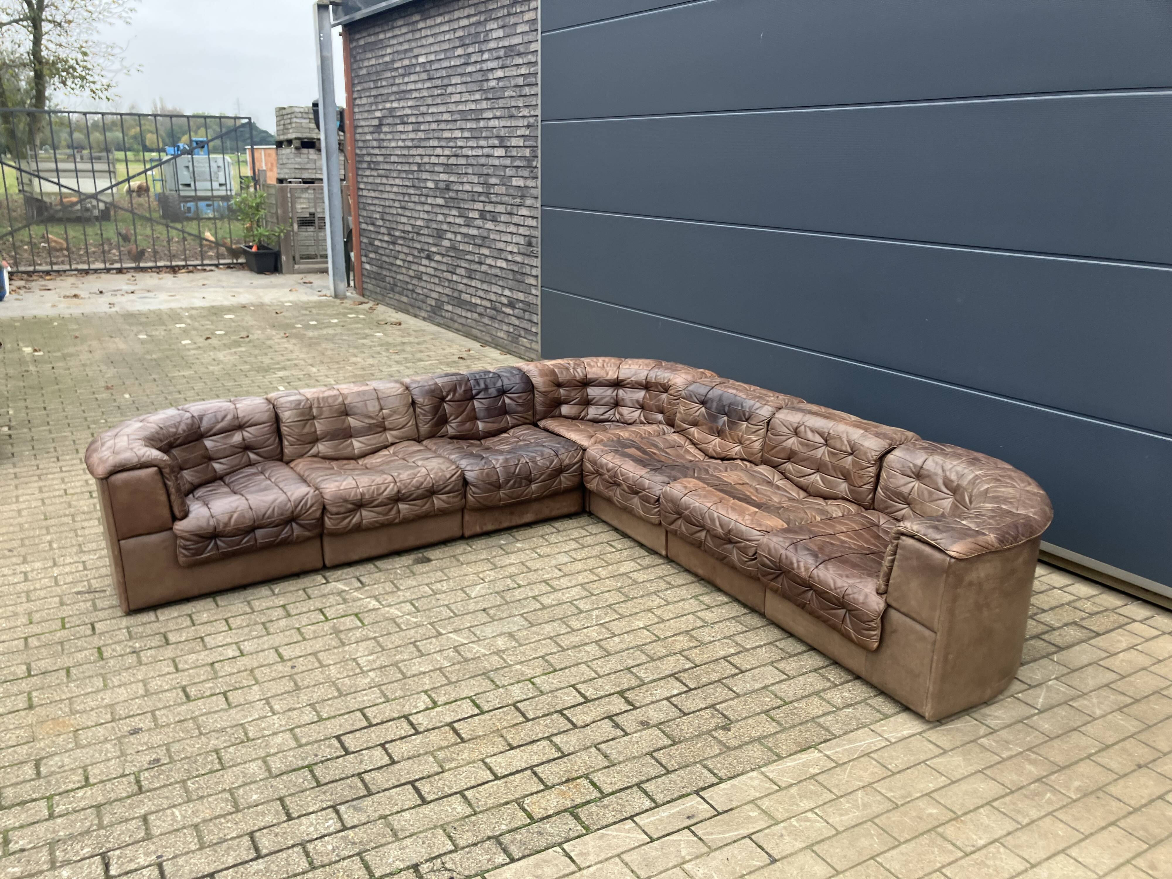 Prachtige De Sede Ds11, 7-delige set in brown patchwork