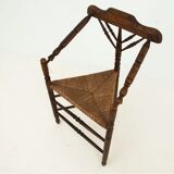 Antique wicker armchair